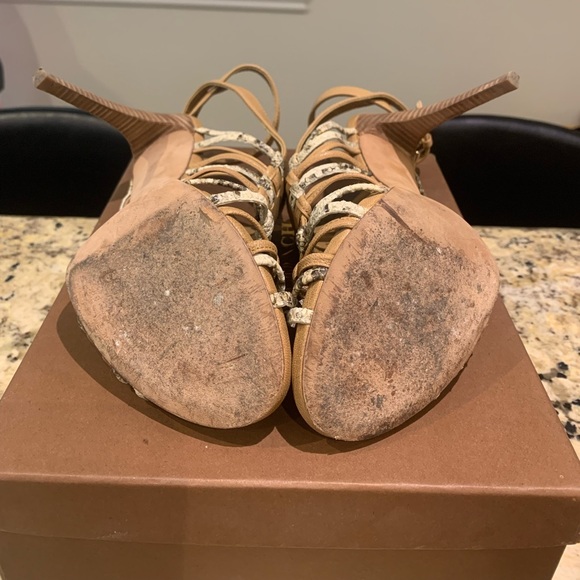 COACH Bone Leather Heeled Sandals - Picture 4 of 4